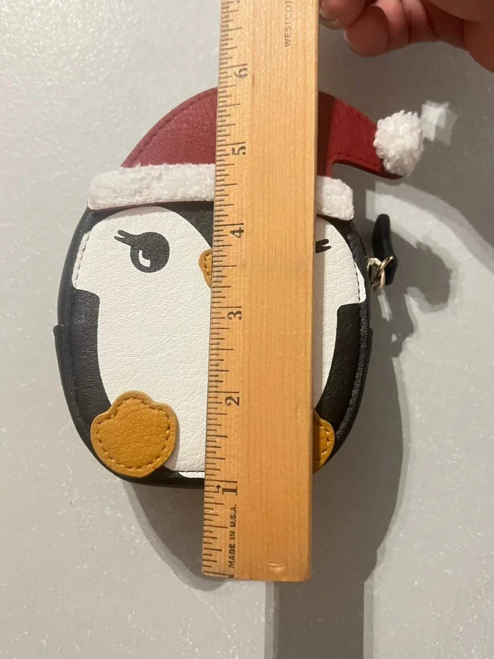 LC Lauren Conrad Kids Penguin Coin Purse - Red White Black Gold